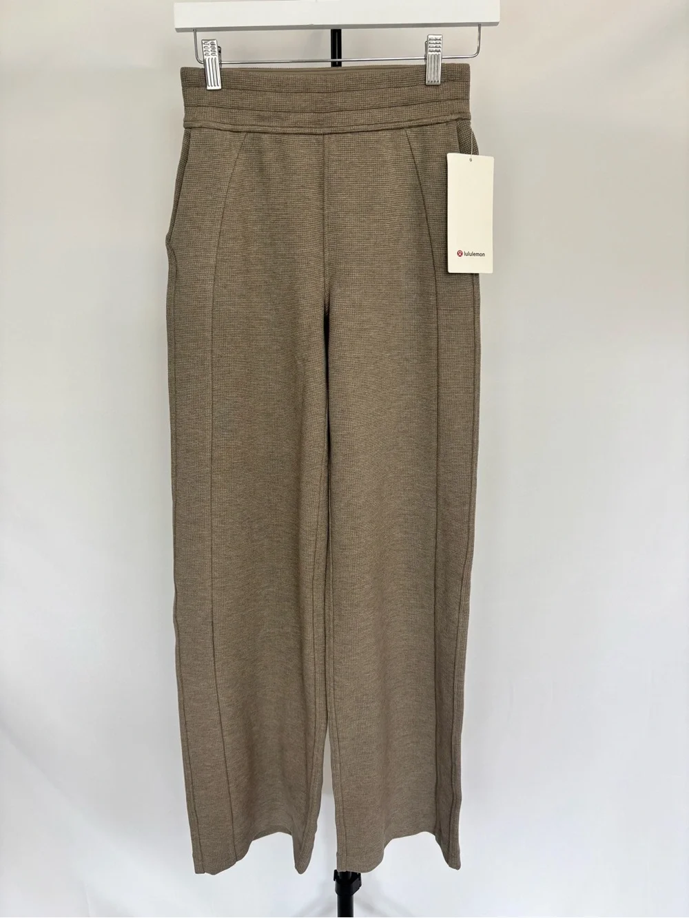 lululemon athletica Wide-Leg High-Rise Pants — Olive Brown